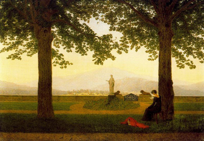 Caspar David Friedrich Taras ogrodowy oil painting picture
